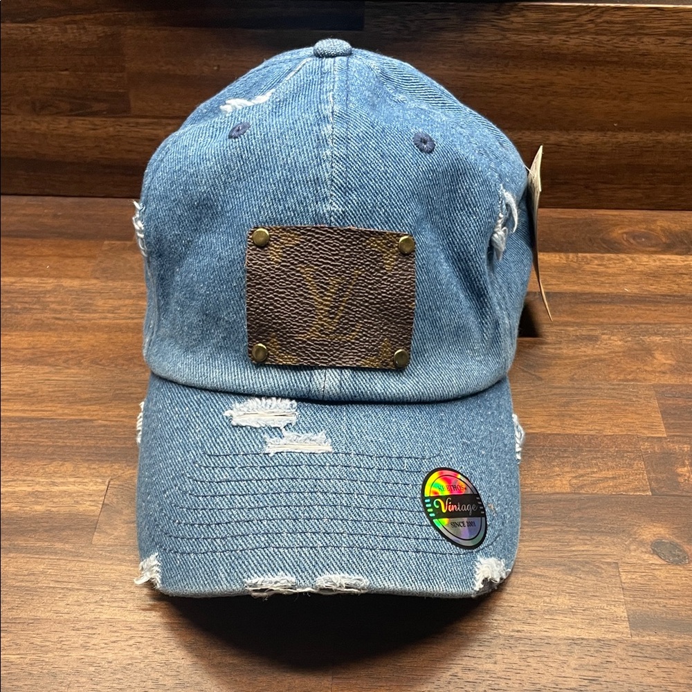 KBETHOS Vintage Blue Distressed Denim Hat